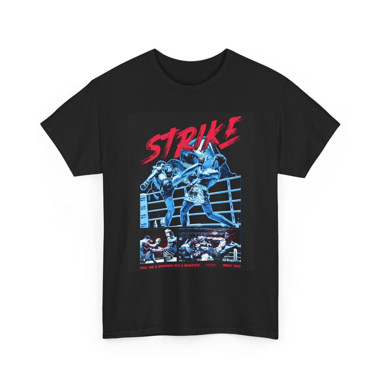 Muay Thai Strike Graphic T Shirt Thailand Retro 90s Unisex Heavy Cotton Tee