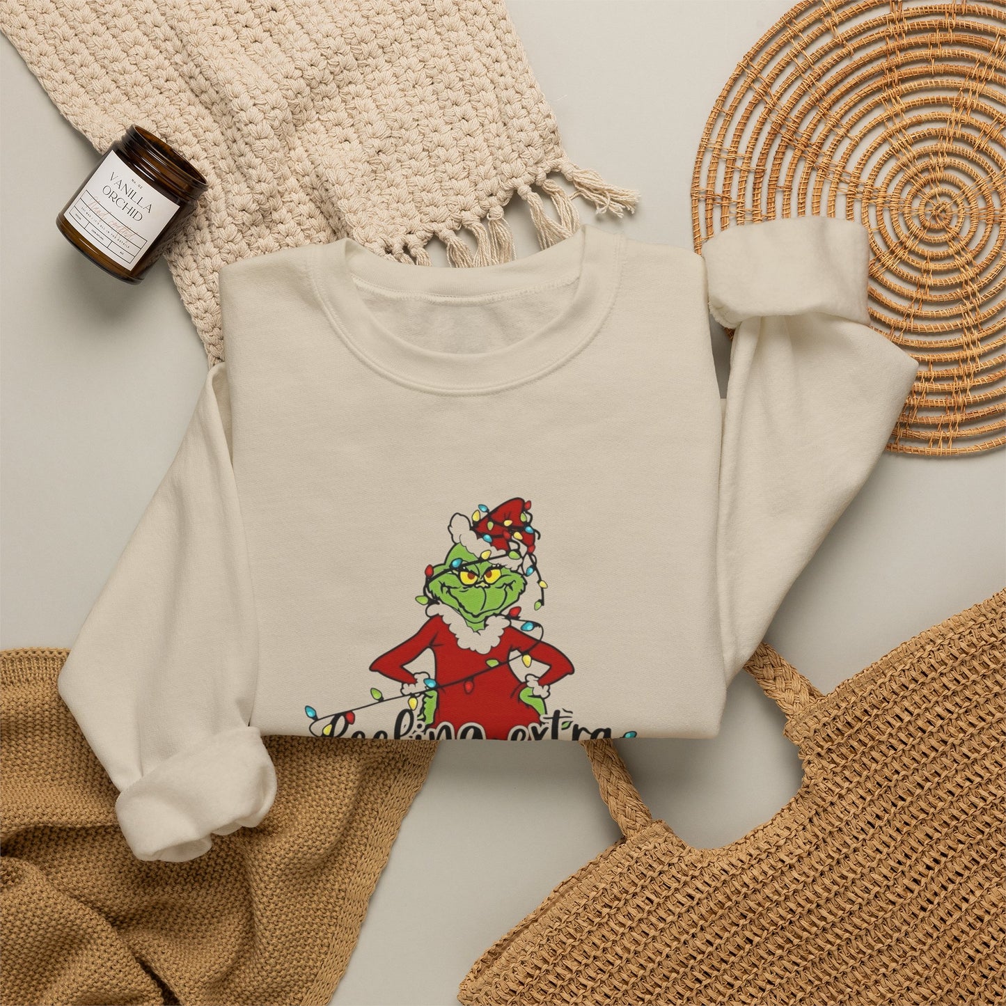 Feeling Extra Grinchy Christmas Sweater NEW Heavy Blend™ Crewneck Sweatshirt