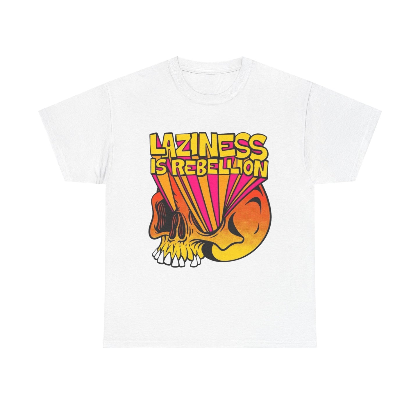 Laziness Is A Rebellion Graphic T Shirt Unisex Heavy Cotton Tee Gift Vintage
