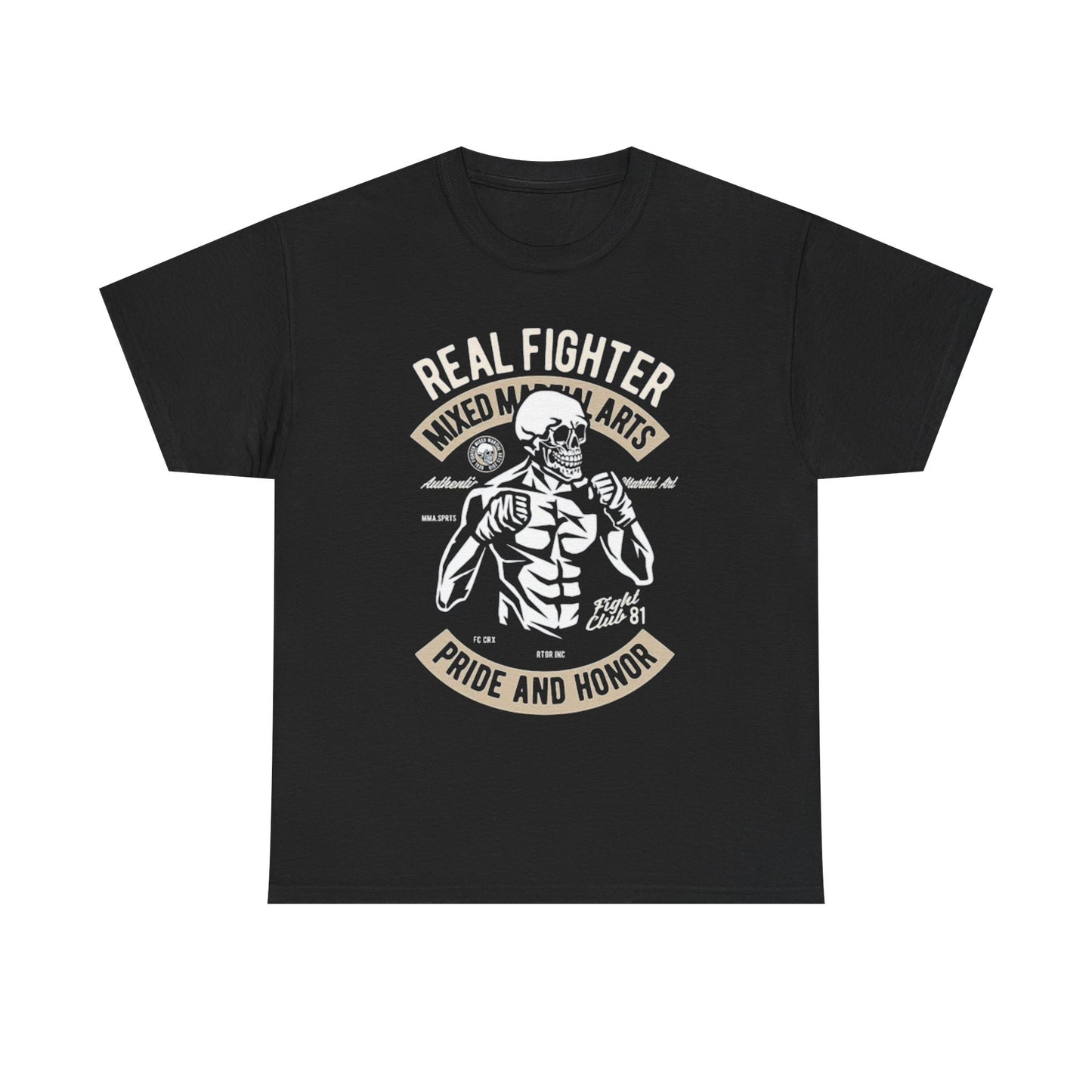 Real Fighter MMA Graphic T Shirt Boxing GYM Unisex Heavy Cotton Tee