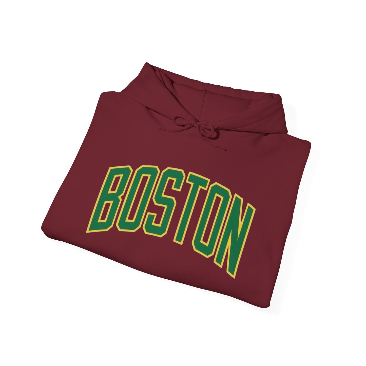 Boston Logo Graphic Hoodie Heavy Blend Sweatshirt NEW