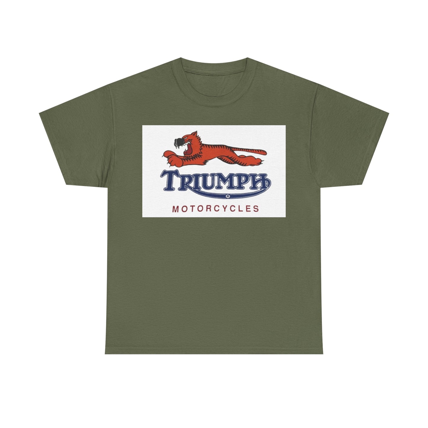 Triumph T-shirt vintage motorcycles nostalgia Tiger Unisex Heavy Cotton Tee