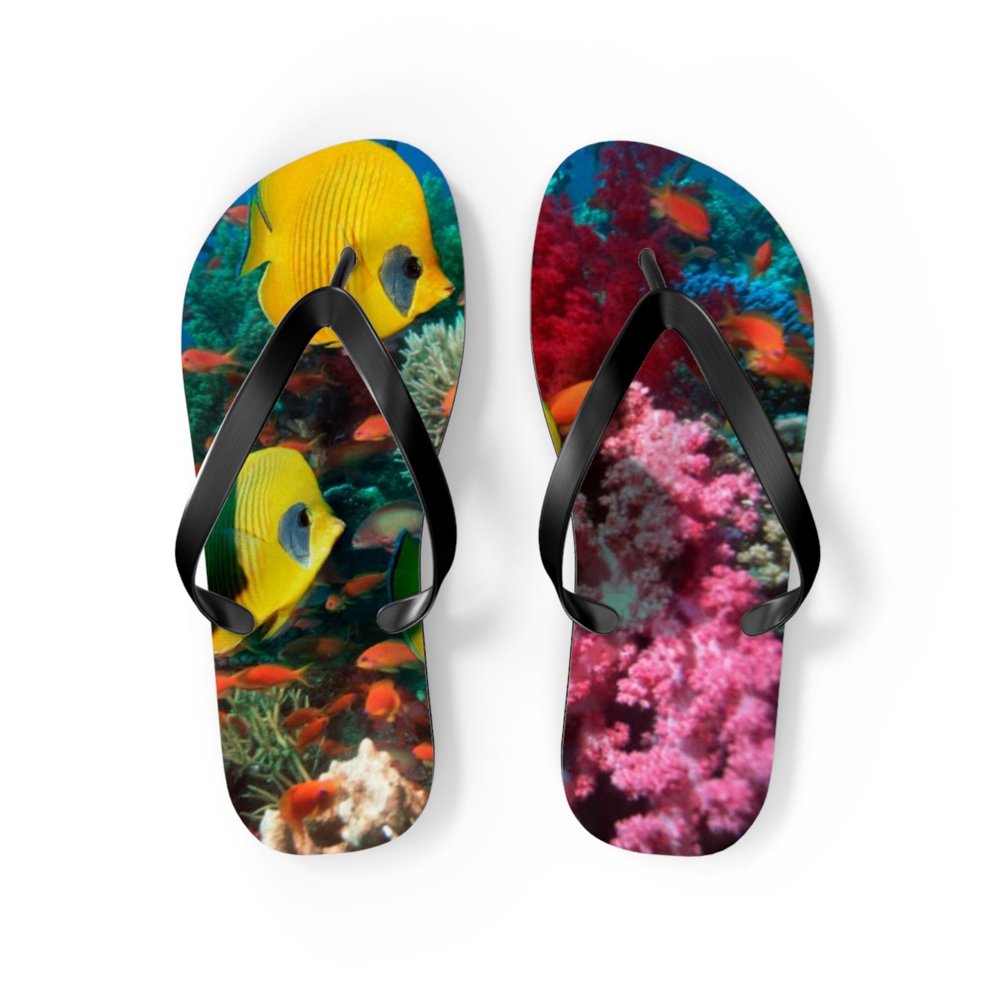 Tropical Fish Summer Sandals, Beach Shoes, Vacation Flip Flops, Pool Slides