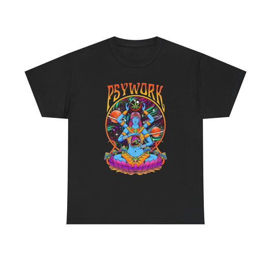 Peace Psywork Weed Leaf Graphic T Shirt Unisex Heavy Cotton Tee Gift