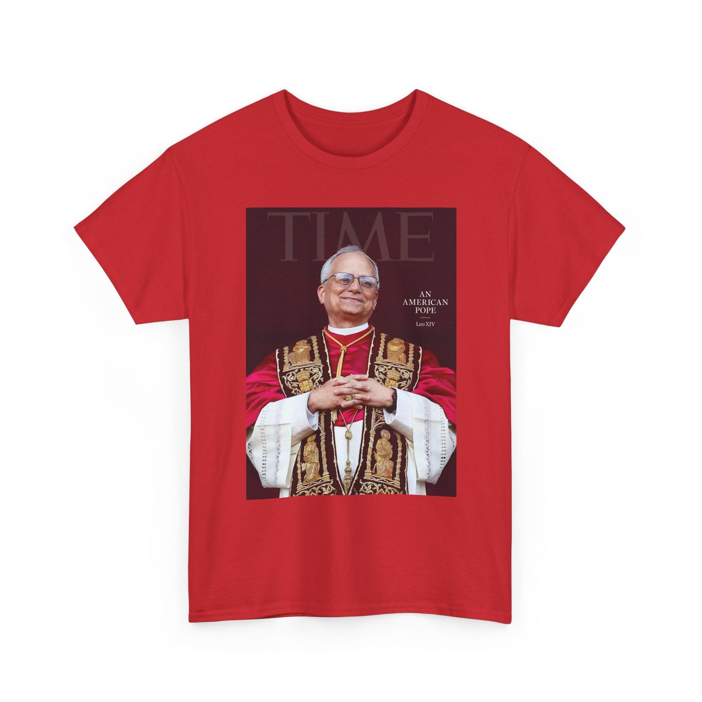 Pope Leo Graphic T Shirt NEW FAST Shipping Unisex Heavy Cotton Tee