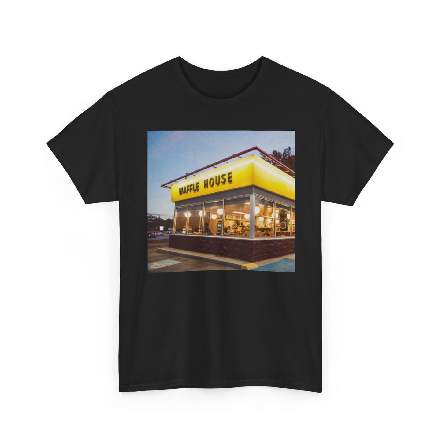 Waffle House Graphic T Shirt Funny Vintage Unisex Heavy Cotton Tee