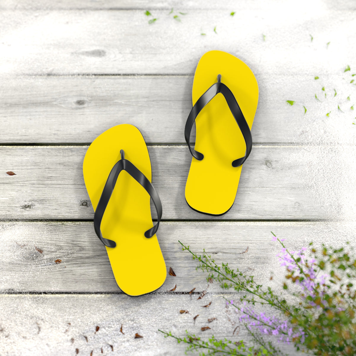 Yellow Flip Flops, Sandals Slides, Summer Footwear, Brand New