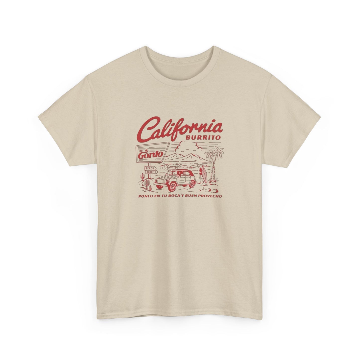 California Burrito Retro Graphic T Shirt S-5XL NEW Unisex Heavy Cotton Tee