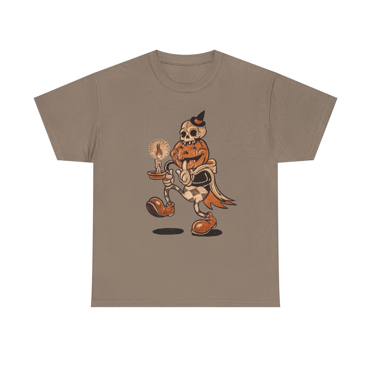 Pumpkin Head Halloween Graphic T Shirt Unisex Heavy Cotton Tee