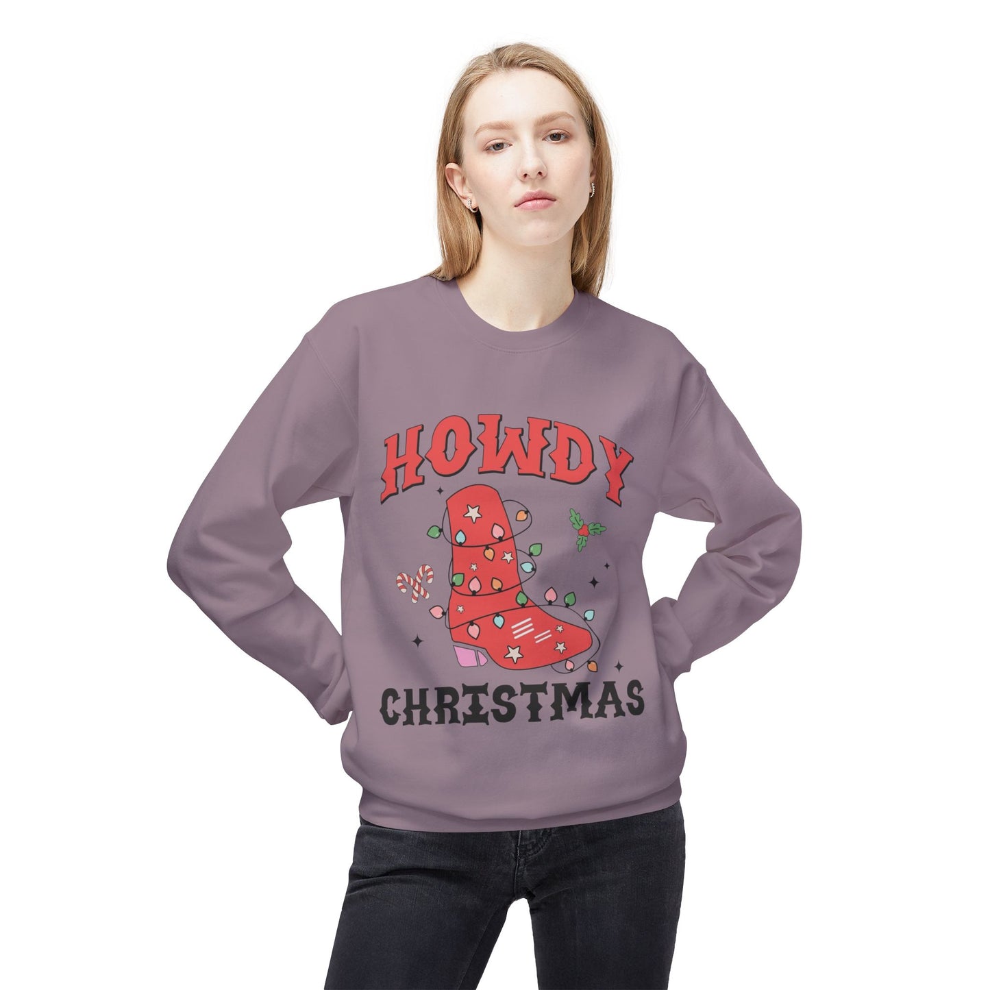 Howdy Christmas Sweater NEW Unisex Fleece Crewneck Sweatshirt