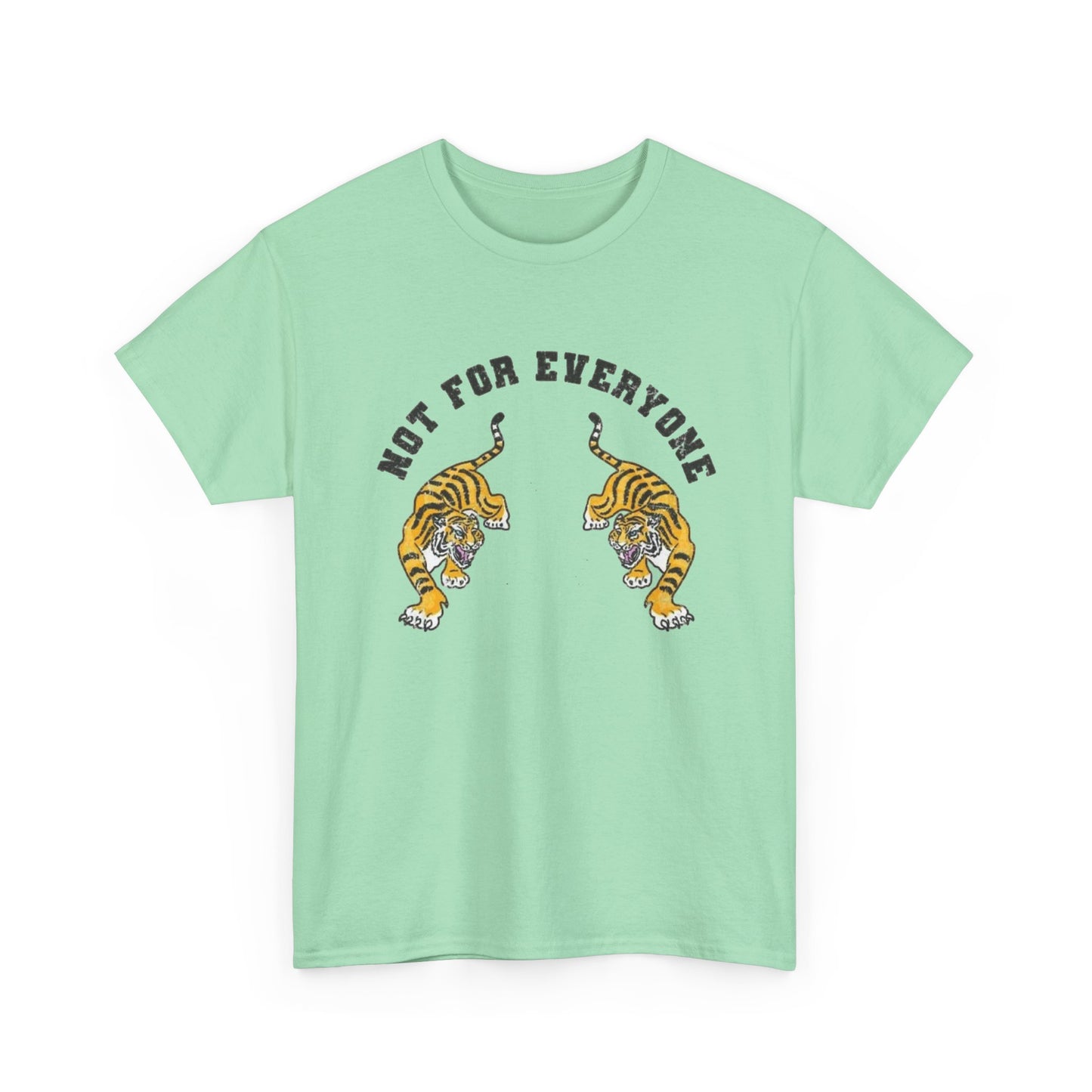 Not For Everyone Tiger Retro Art Graphic T Shirt Regular Men's Heavy Cotton Tee
