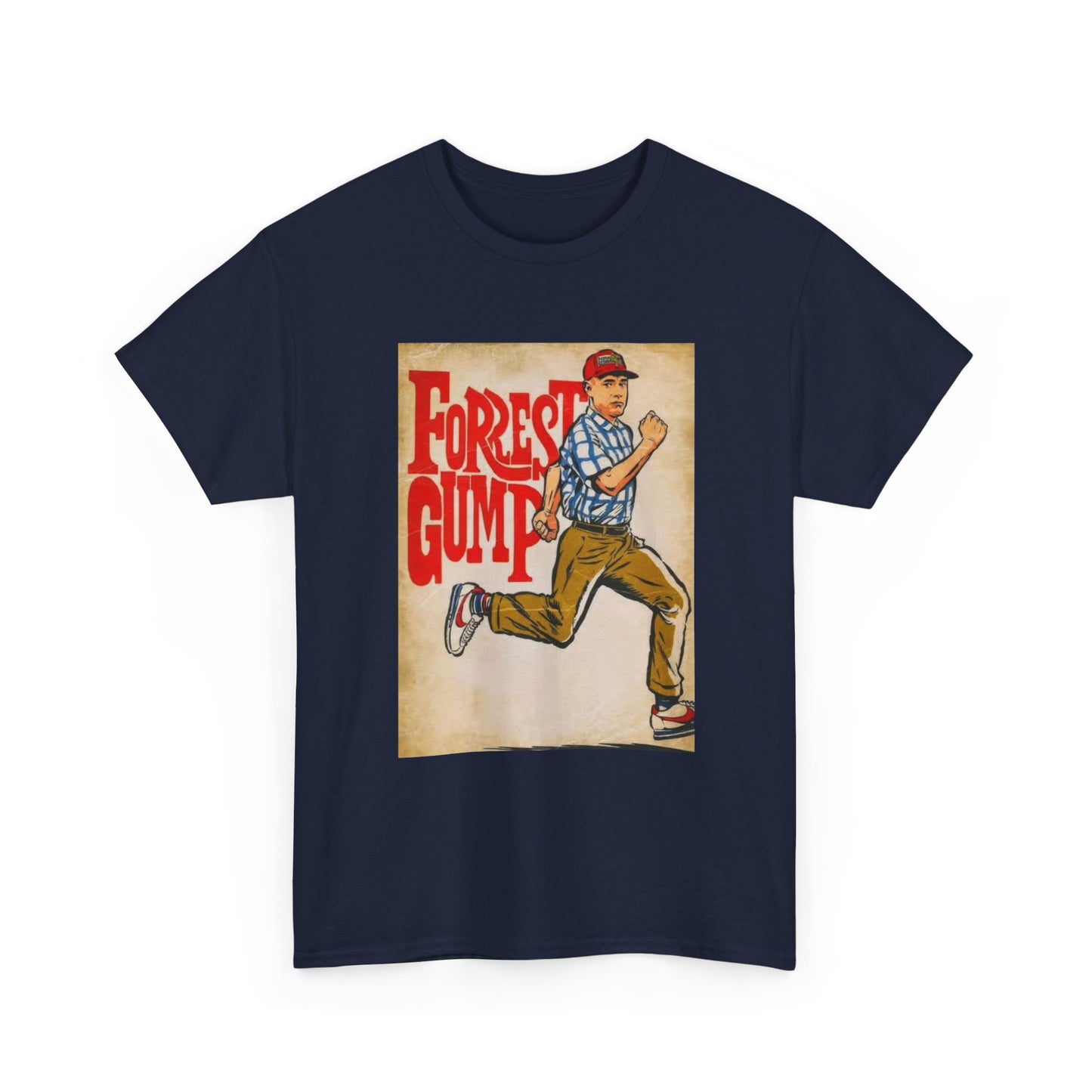 Forrest Gump Tshirt Vintage Retro Movie Poster Unisex Heavy Cotton Tee