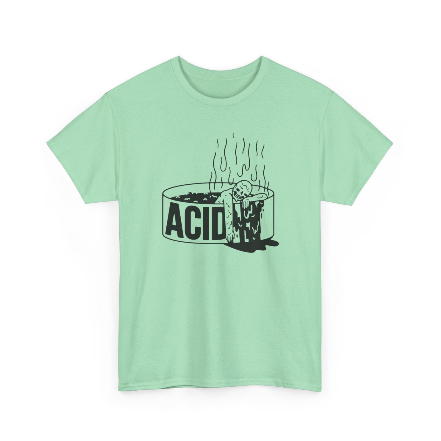 Acid Bath Funny Trippy Vibes Graphic T-Shirt Unisex Heavy Cotton Tee