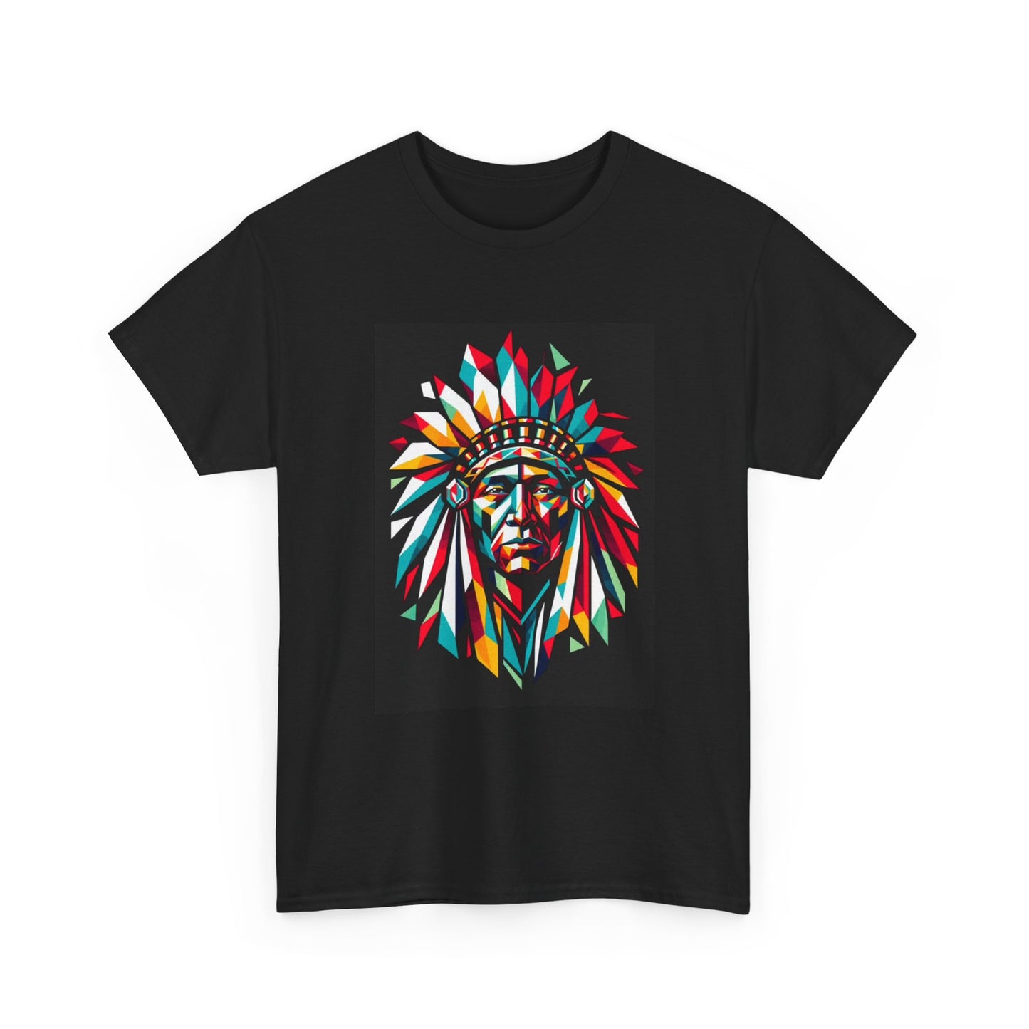 Native American Indian Tshirt Chief Painting Pride New Unisex Heavy Cotton Tee