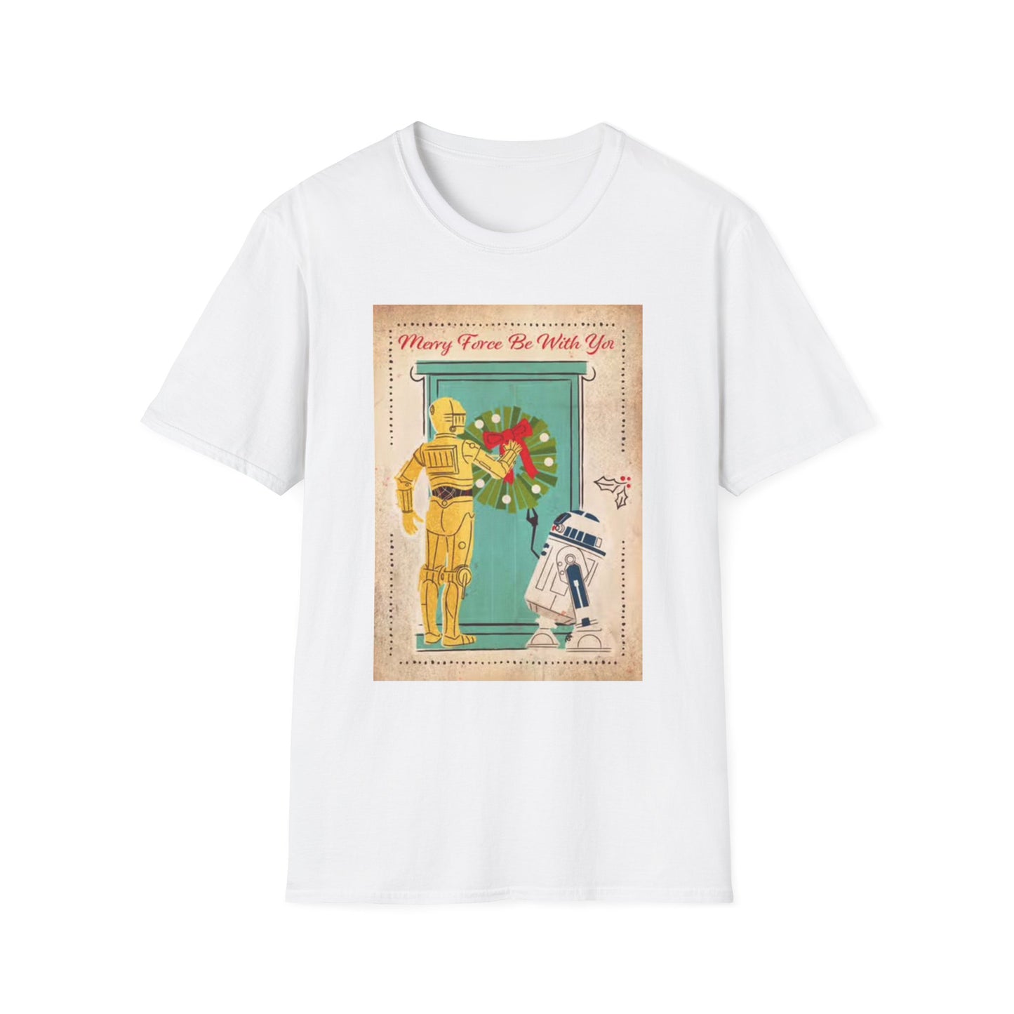 Merry Force Be With You Graphic T Shirt Vintage Star wars Christmas holidays