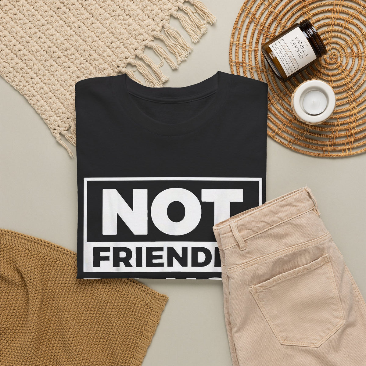 Not Friendly Do Not Touch Graphic T Shirt Men's Funny Heavy Cotton Tee