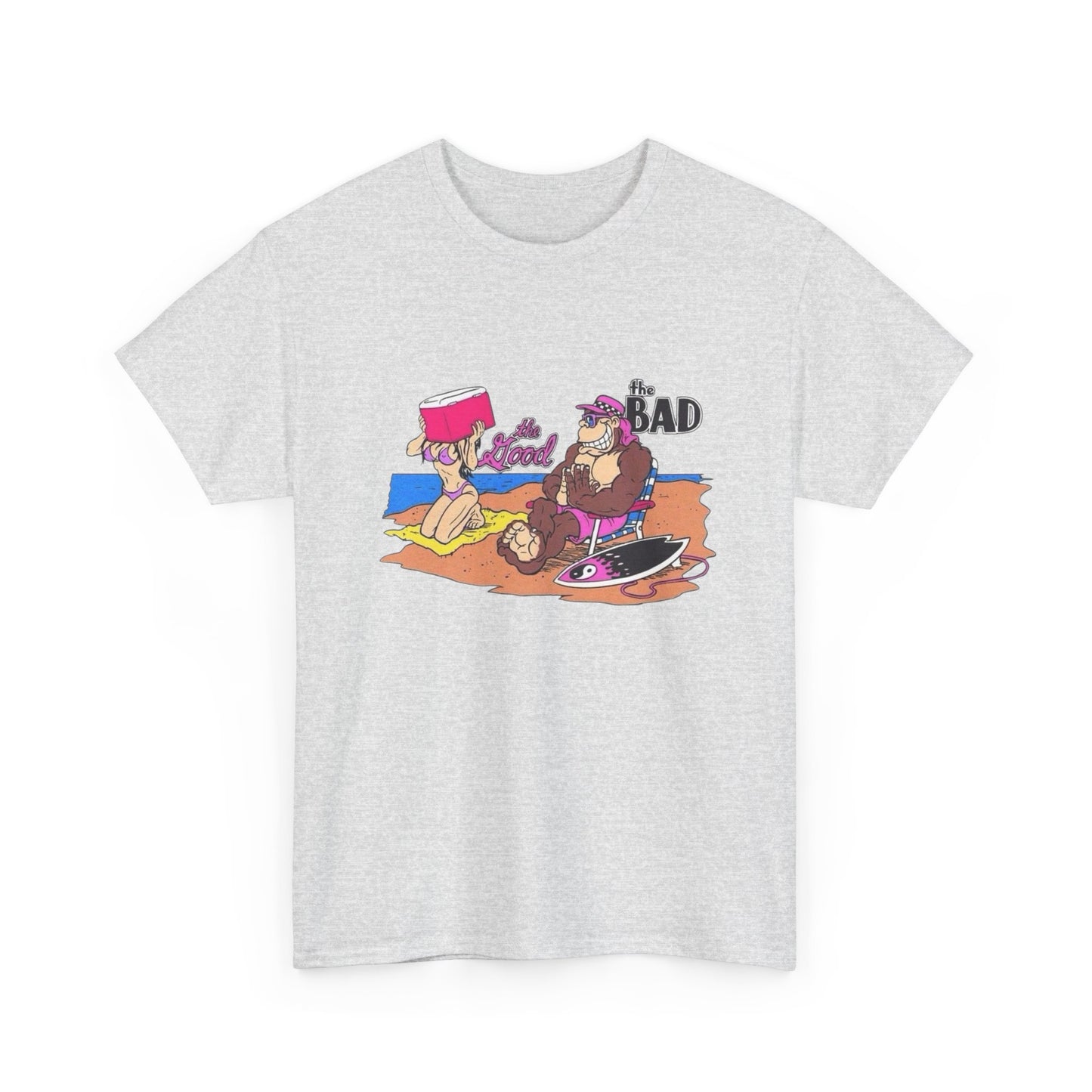The Bad The Good Beach Graphic T Shirt NEW Unisex Heavy Cotton Tee