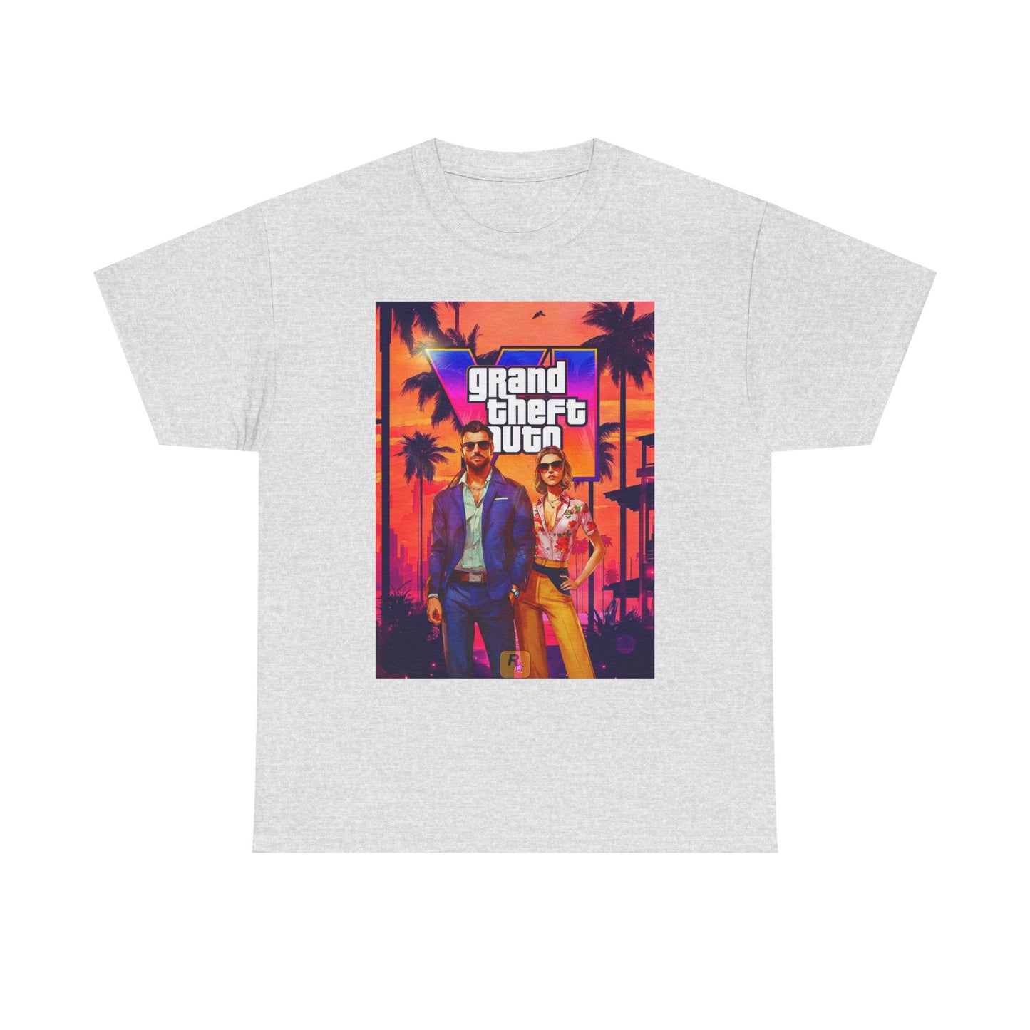 Grand Theft Auto Graphic T Shirt Vintage Video Games Unisex Heavy Cotton Tee