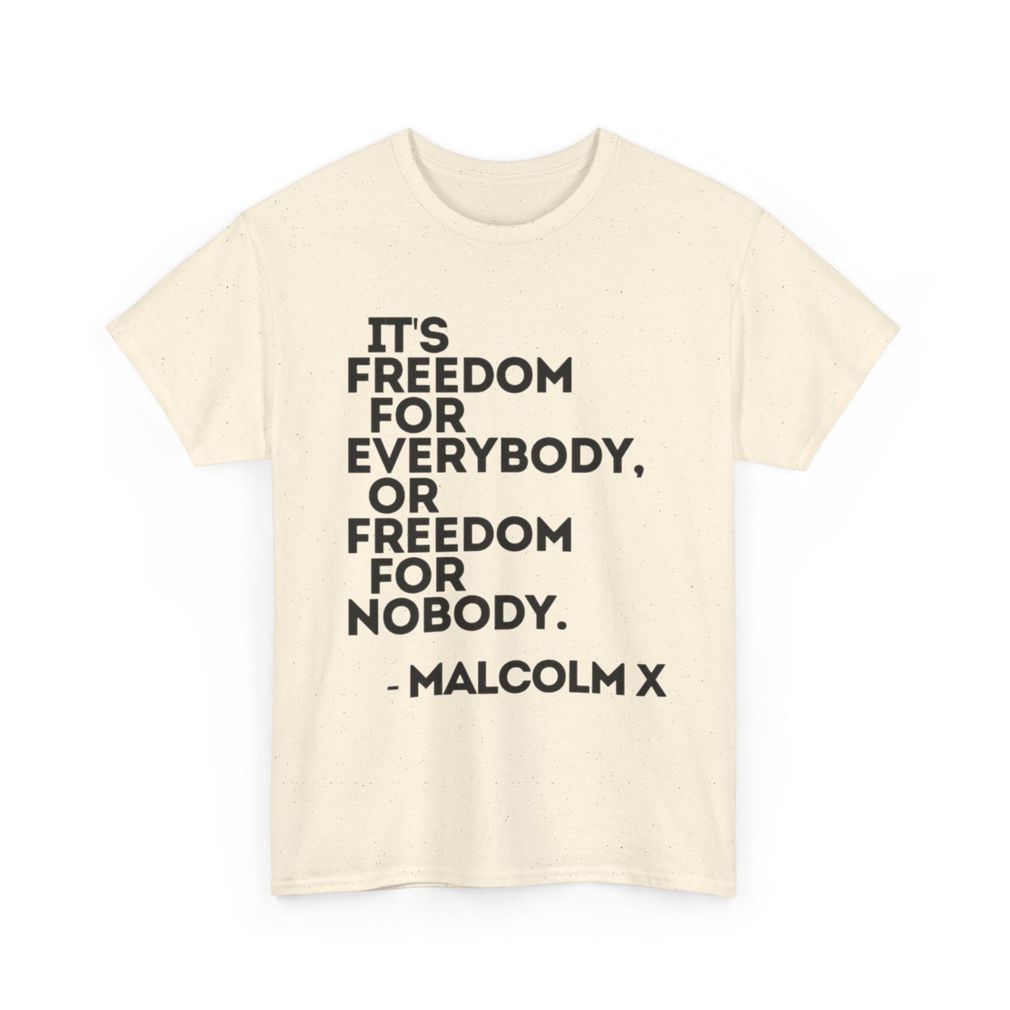 Malcolm X Quotes Retro Graphic T Shirt Heavy Cotton Tee NEW Gift