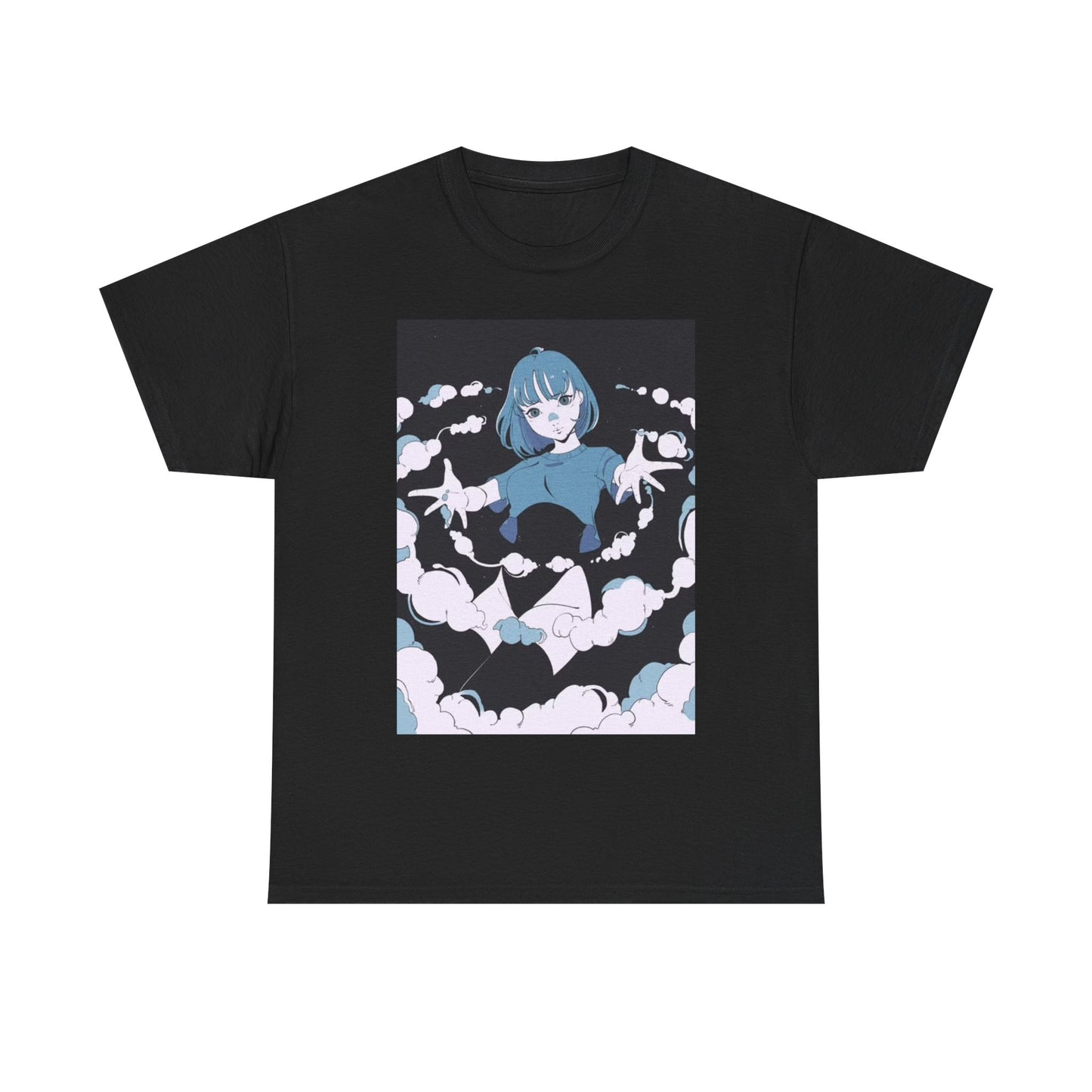 Waifu Anime T-shirt Girl Graphic Cartoon Retro Gaming Unisex Heavy Tee Gamer op