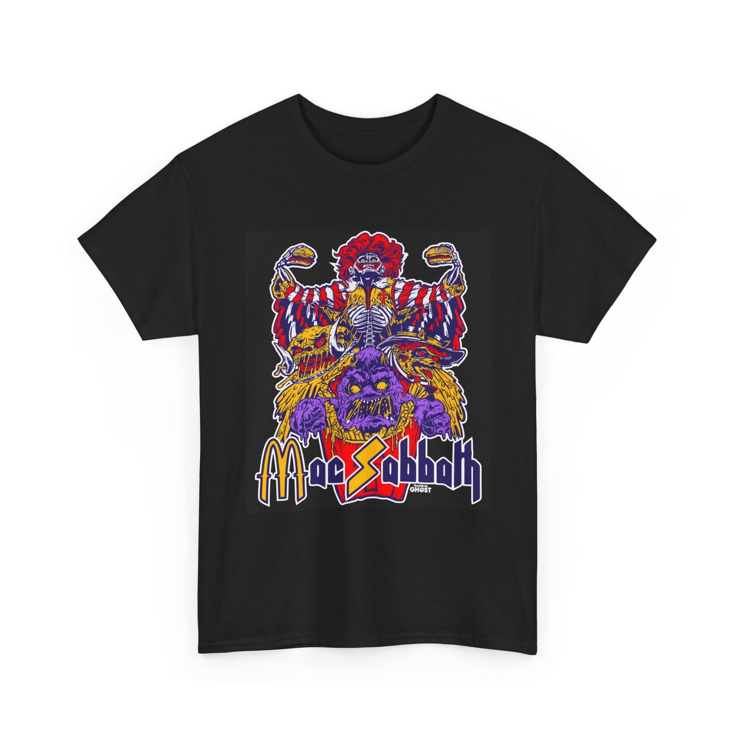 Mac Sabbath Funny Fast Food Jokes Graphic T Shirt NEW Cotton Tee Gift