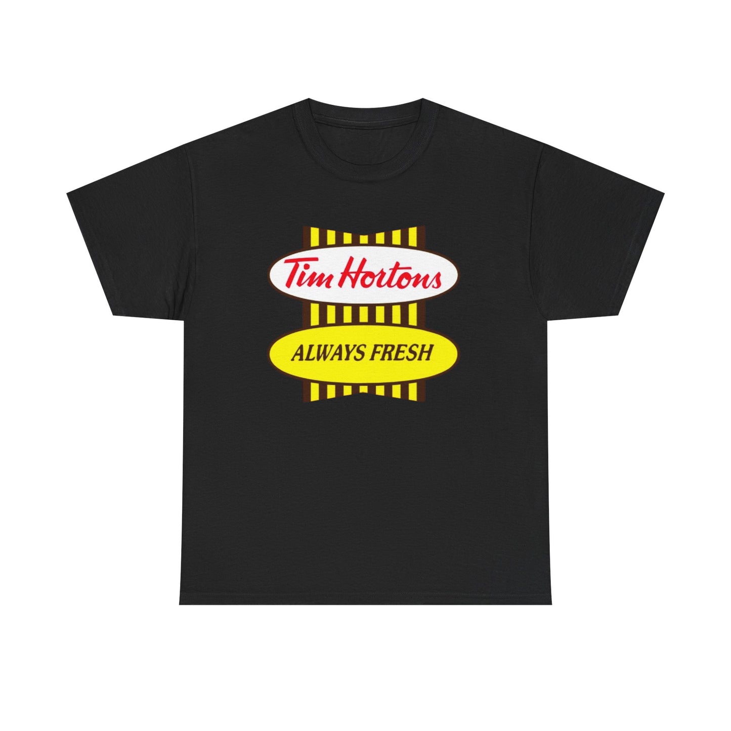 Tim Hortons Coffee Retro Graphic T Shirt ADULT NEW Heavy Cotton Tee