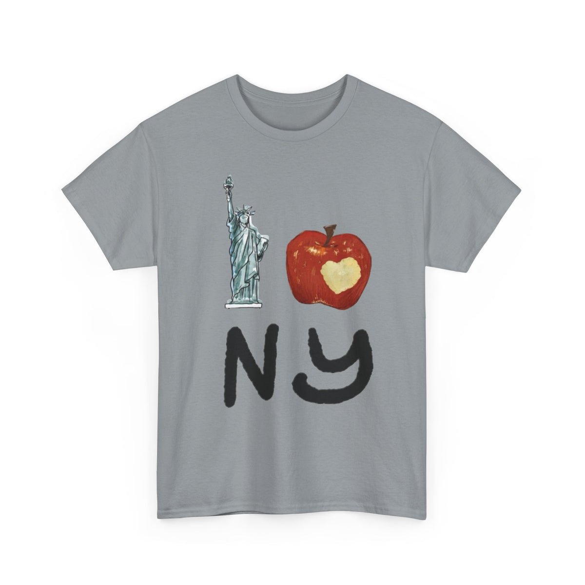 I love New York Graphic T Shirt Vintage Big Apple Men's Heavy Cotton Tee