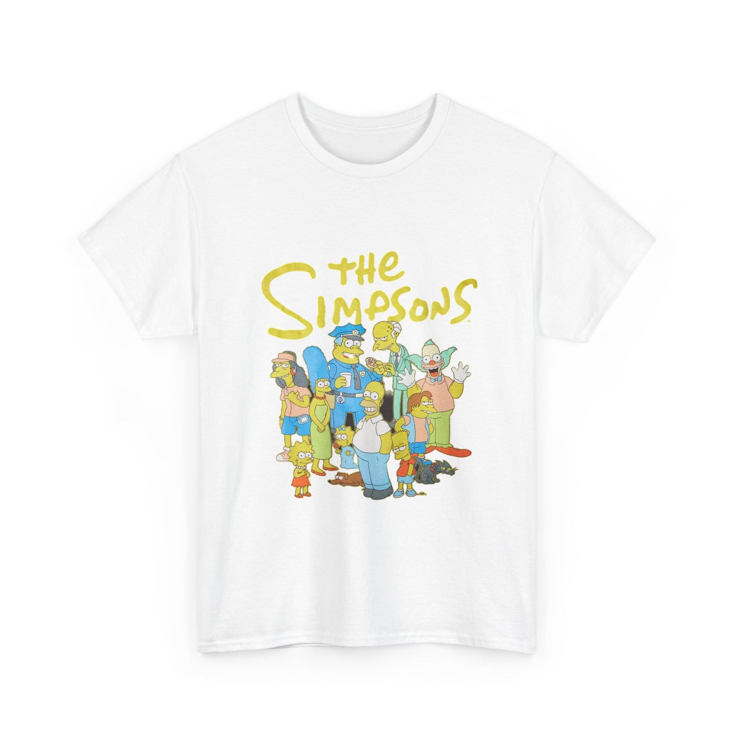The Simpsons T-shirt vintage retro art PlayStation graphic Heavy Cotton Tee