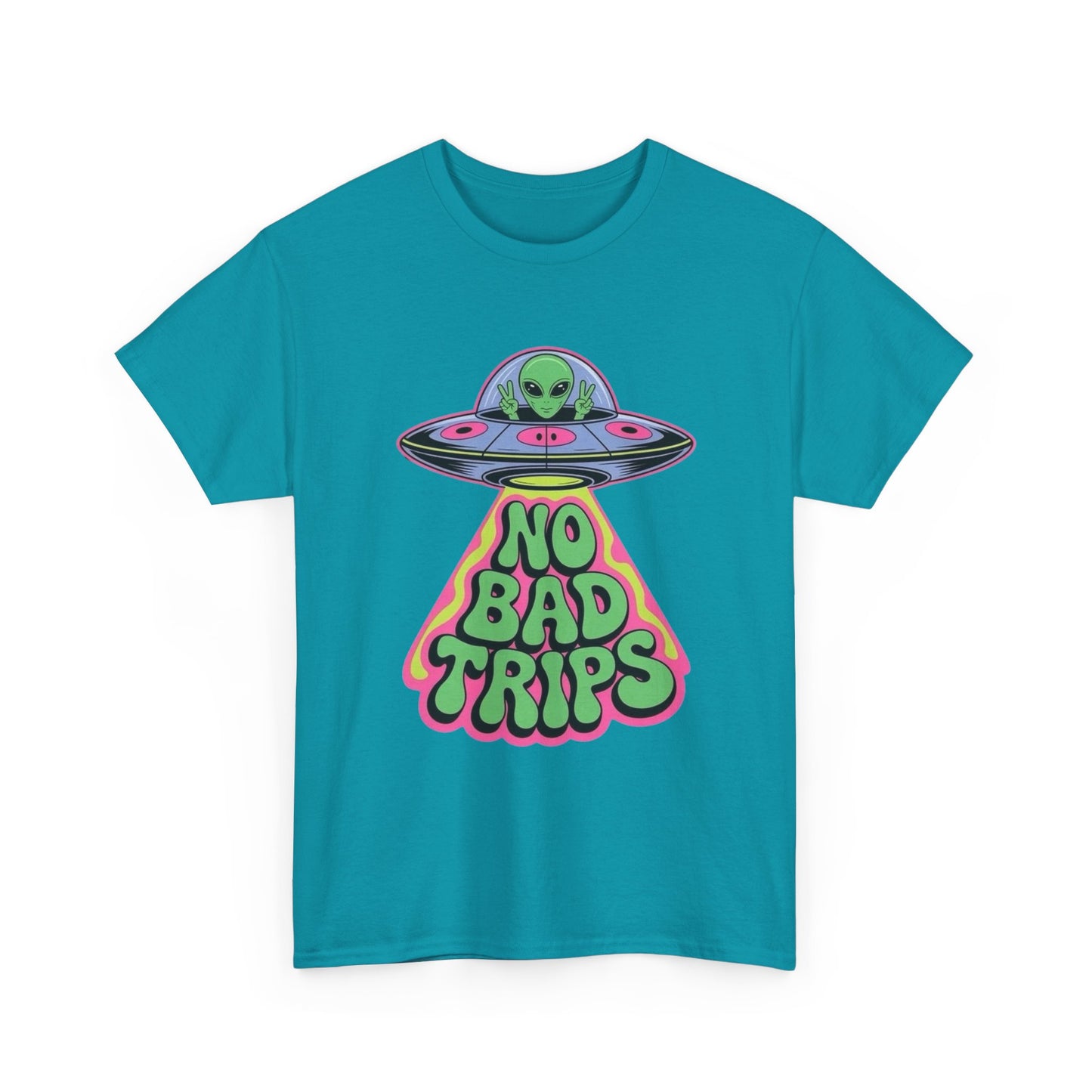 No Bad Trips Graphic T Shirt NEW Unisex Heavy Cotton Tee