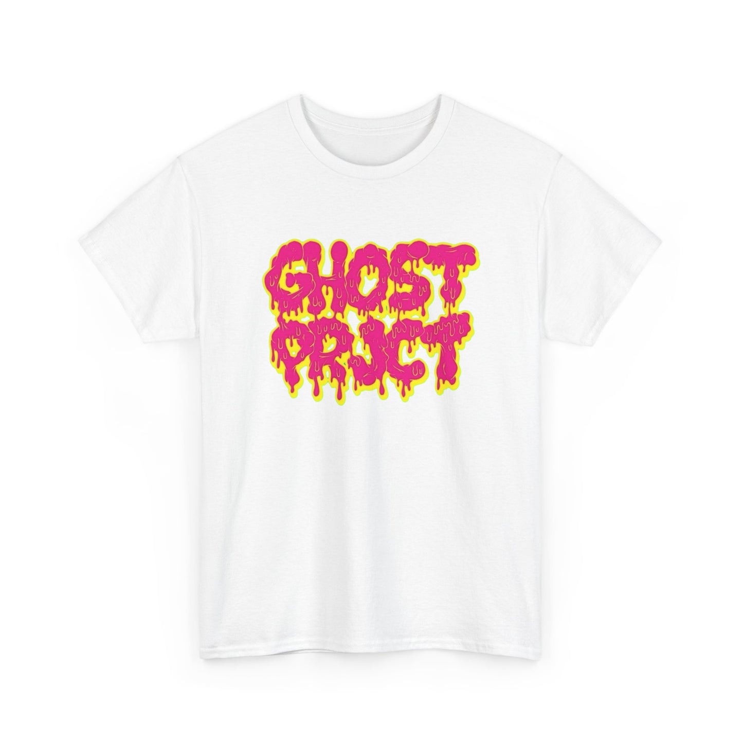 Ghost Project Retro Drippy Vibes Trippy Graphic T-Shirt Unisex Heavy Cotton Tee