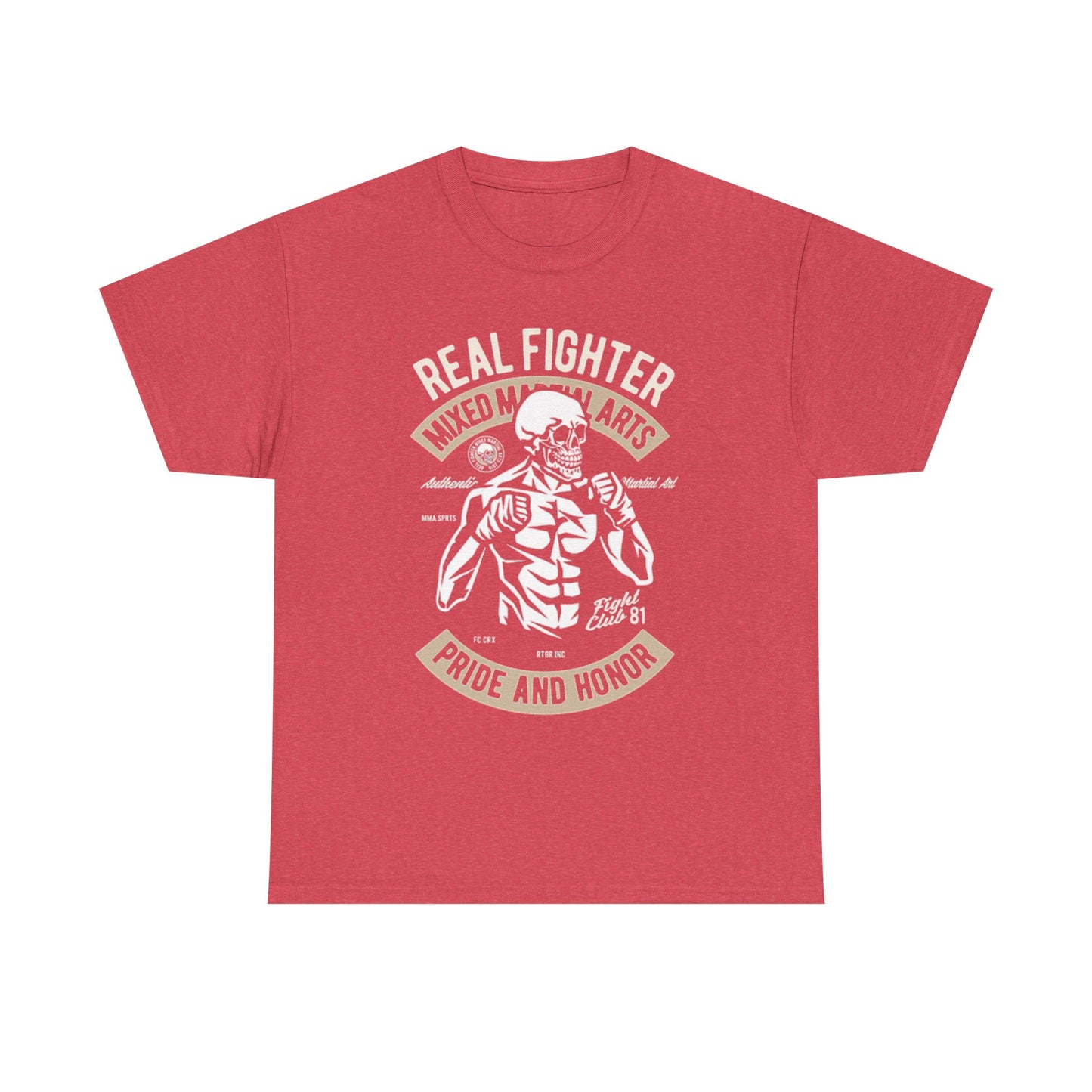 Real Fighter MMA Graphic T Shirt Boxing GYM Unisex Heavy Cotton Tee