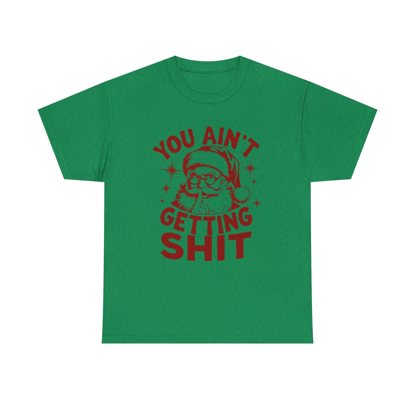 Santa Christmas Gifts Funny Jokes Graphic T Shirt Unisex Heavy Cotton Tee