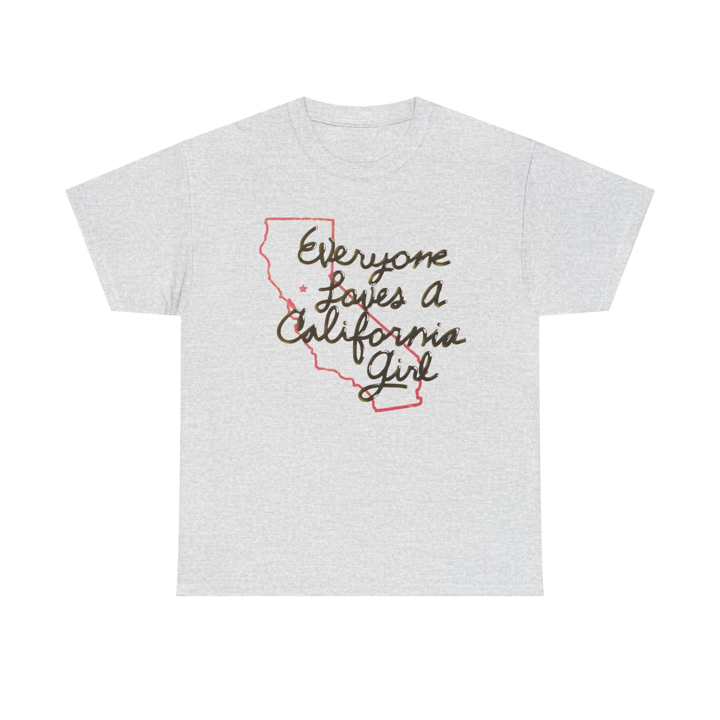 Everyone Loves A California Girl Retro Graphic T Shirt Unisex Heavy Cotton Tee