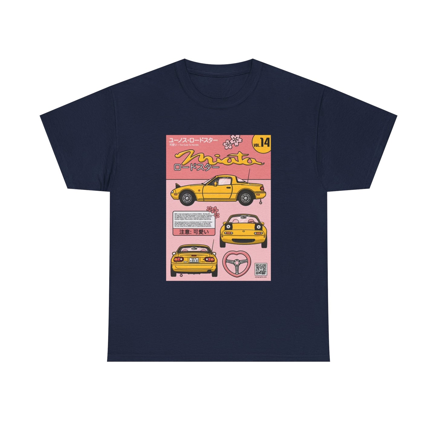 Mazda Miata Tshirt JDM Graphic Anime Cute Unisex Heavy Cotton Tee