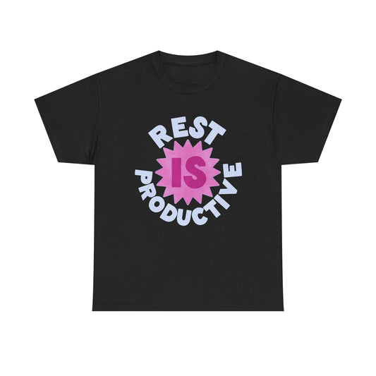Rest Is Productive Graphic T Shirt NEW Unisex Heavy Cotton Tee