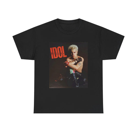 Billy Idol Tshirt Retro Rebel Yell Rock Star New!! Unisex Heavy Cotton Tee