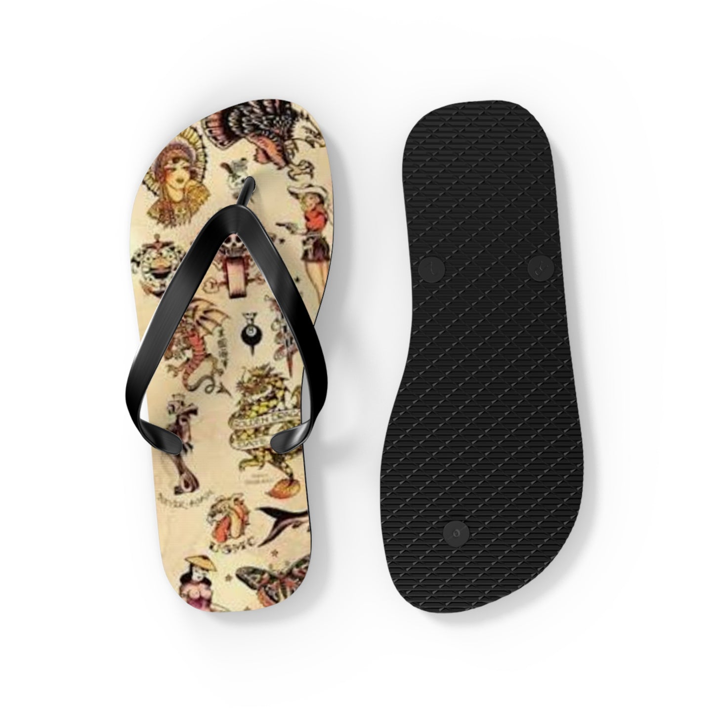 Sailor Jerry Sandals, Beach Shoes, Vacation Flip Flops, Pool Slides, Comfortable