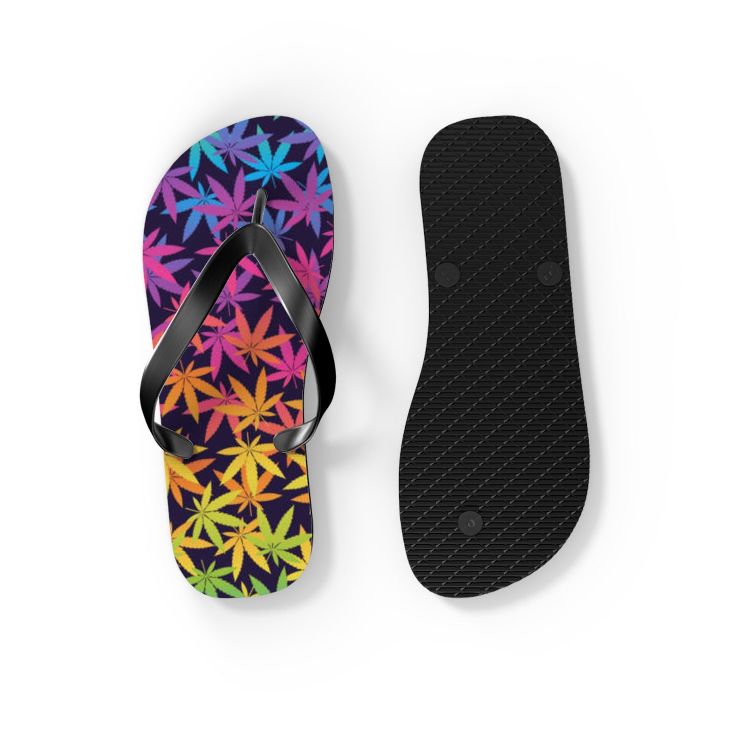 WAVES And SUN Co Sandals Marijuana - Flip Flops -Slides Summer Beach BRAND NEW