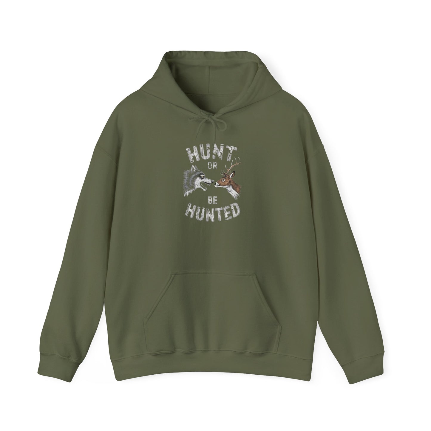 Hunt Or Be Hunted Graphic Hoodie Unisex Heavy Blend™ Hooded Sweatshirt