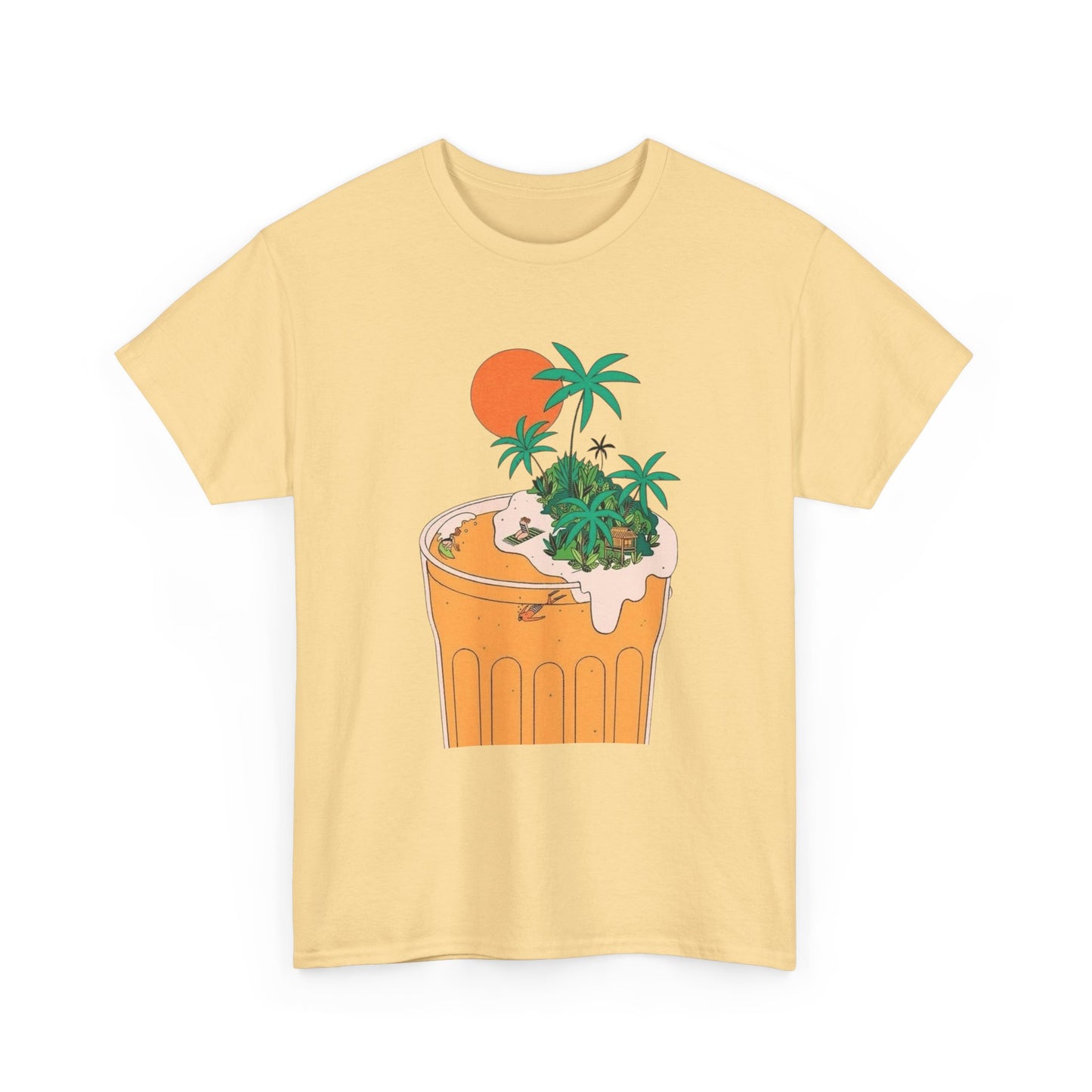 Beer Vacation Tropical Vacation Graphic T Shirt Unisex Heavy Cotton Tee