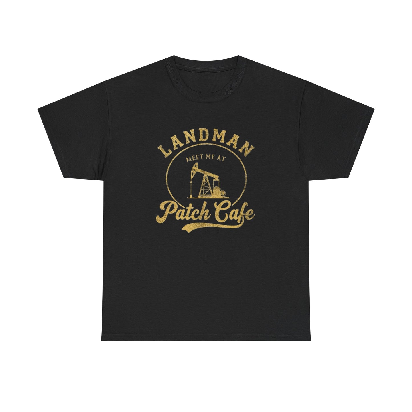 Landman Patch Cafe Graphic T Shirt NEW Unisex Heavy Cotton Tee