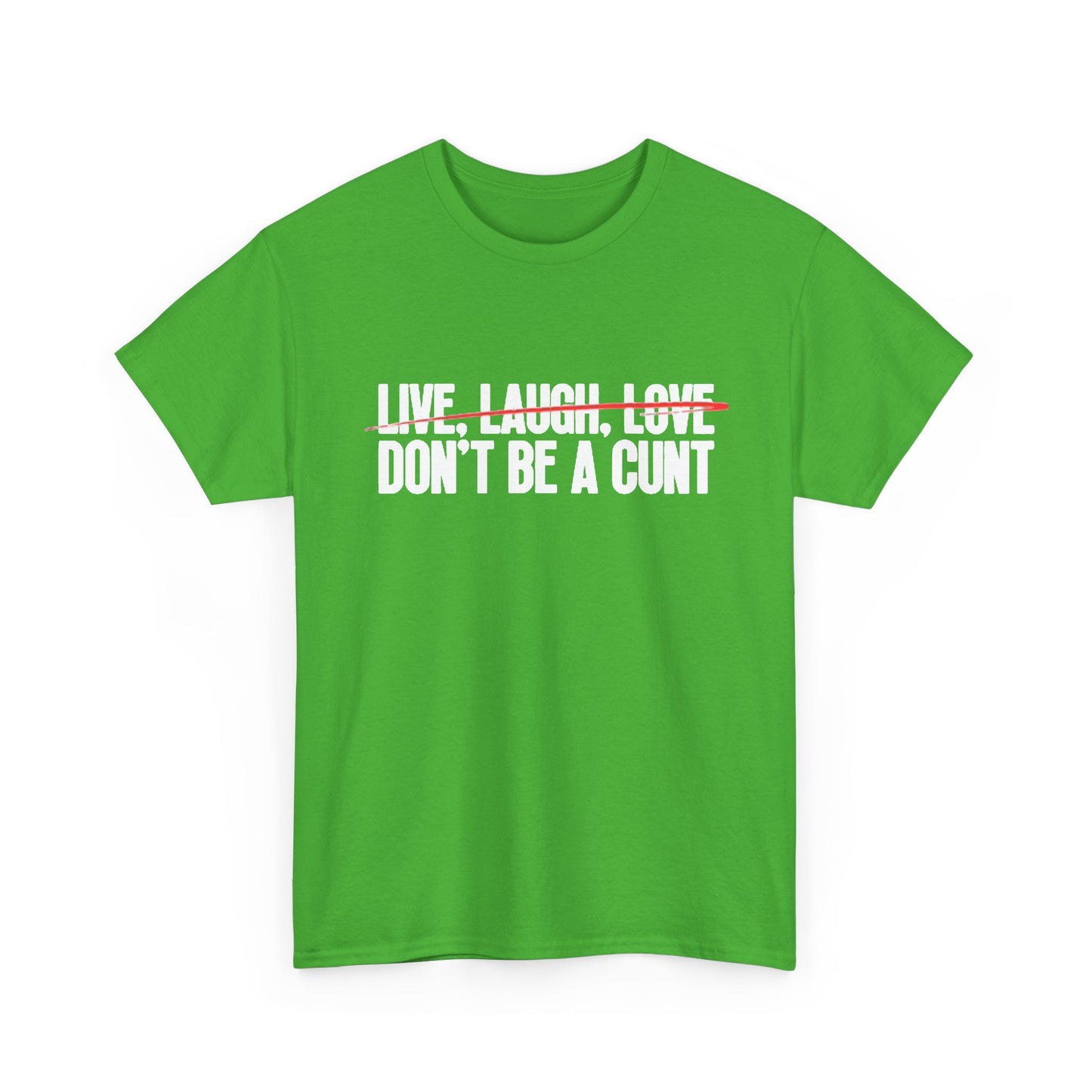 Live Laugh Love Funny Graphic T Shirt Comedy Gift Unisex Heavy Cotton Tee