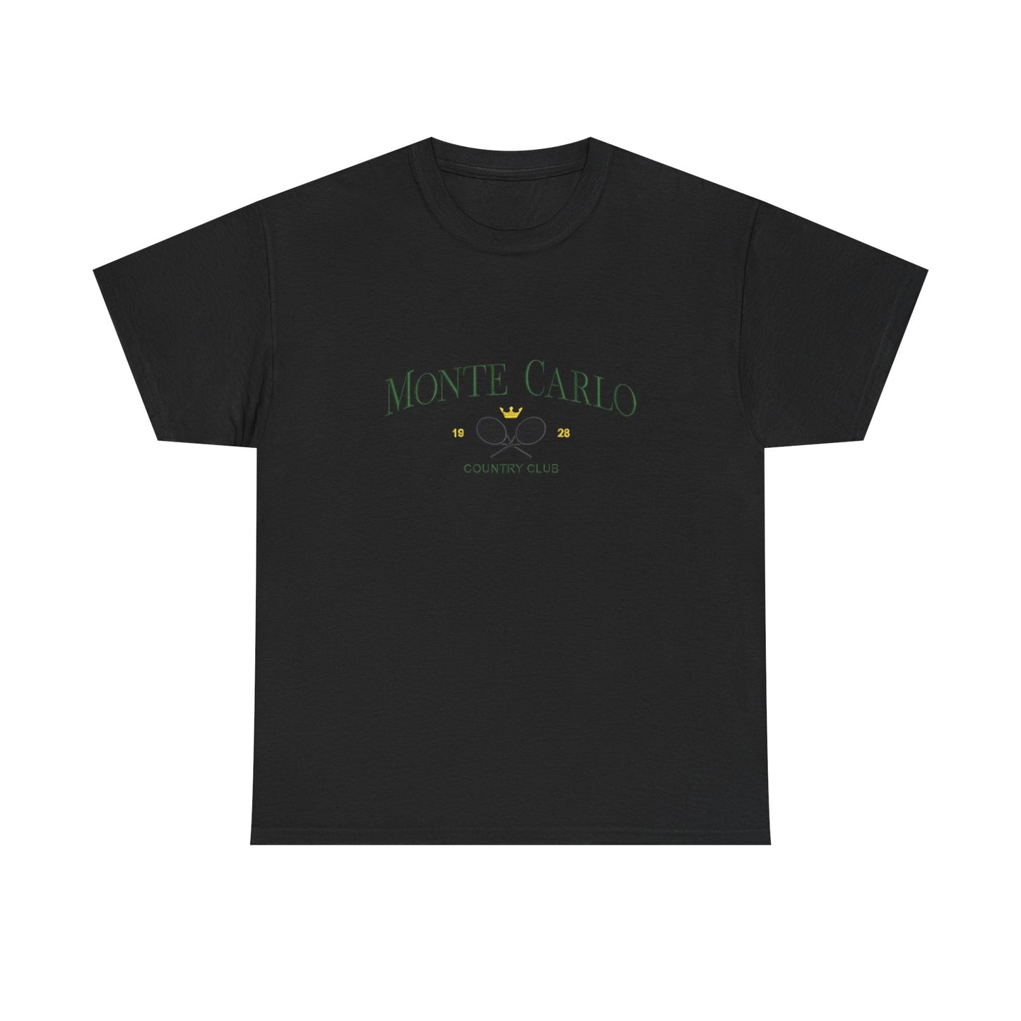 Monte Carlo Country Club Graphic T Shirt NEW Unisex Heavy Cotton Tee