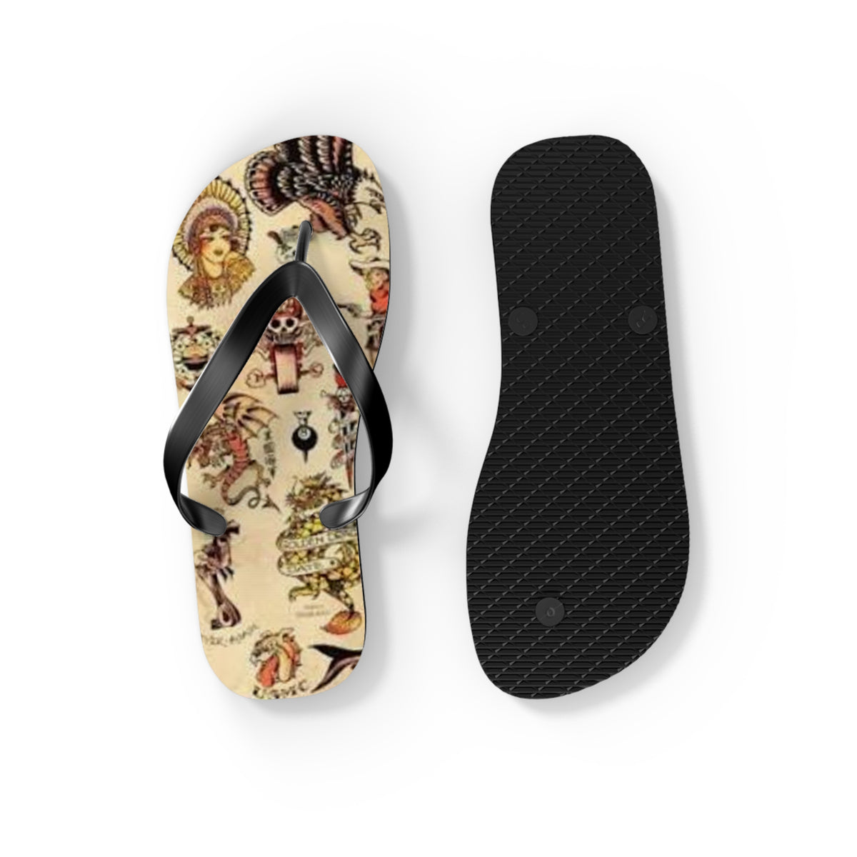 Sailor Jerry Sandals, Beach Shoes, Vacation Flip Flops, Pool Slides, Comfortable