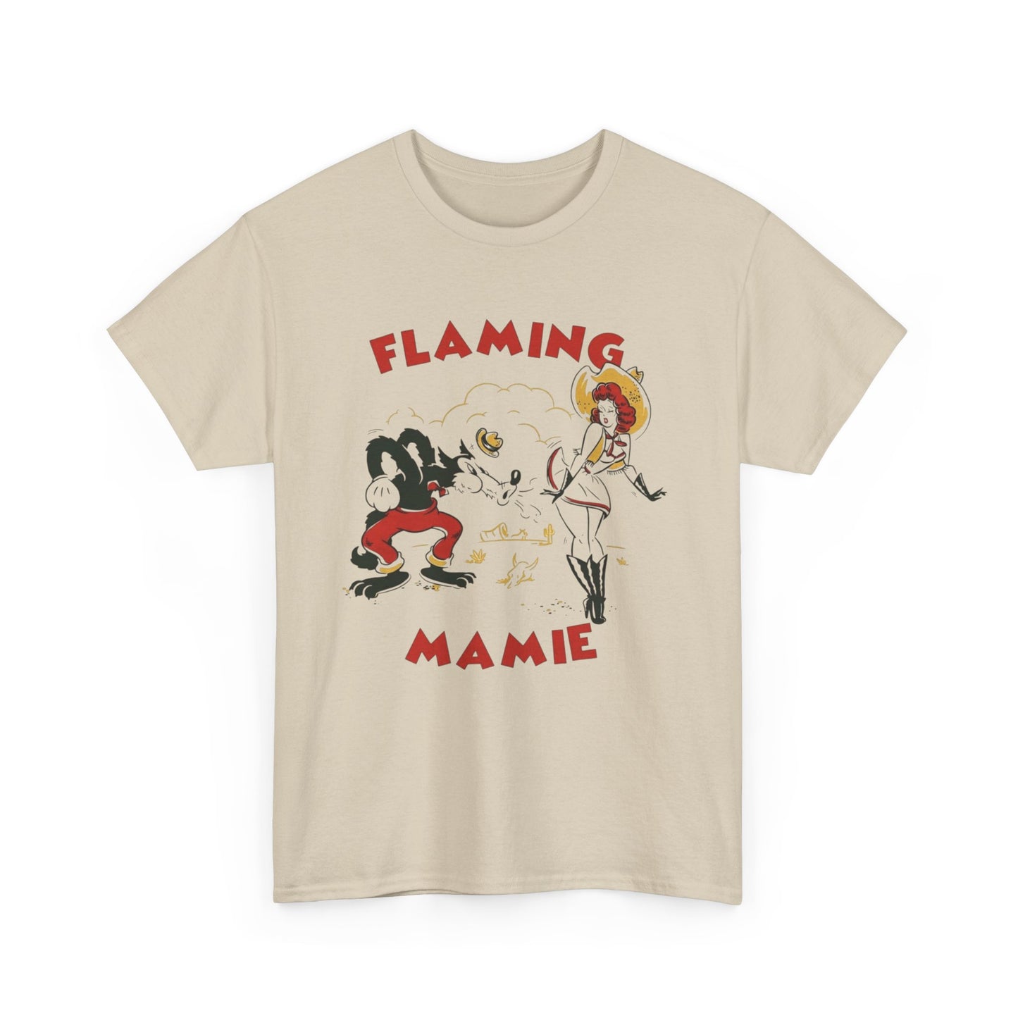 Flaming Mamie Graphic T Shirt NEW ADULT TEE VINTAGE