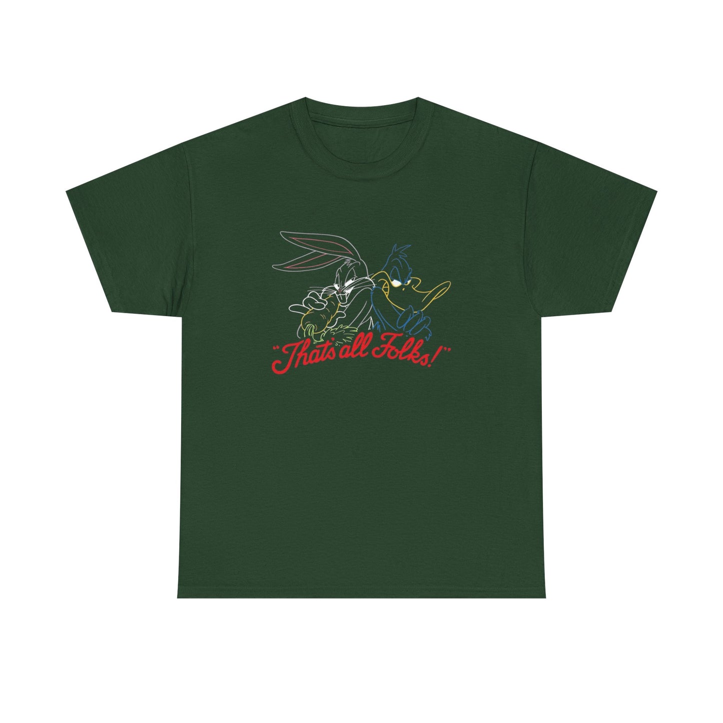That's All Folks Vintage Cartoon Graphic T Shirt NEW ADULT Tee