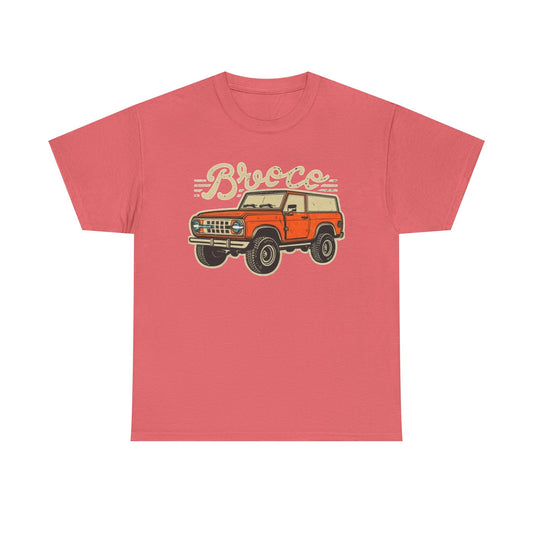Bronco Graphic T Shirt Vintage Offroading MULTIPLE COLORS Unisex Heavy Cotton