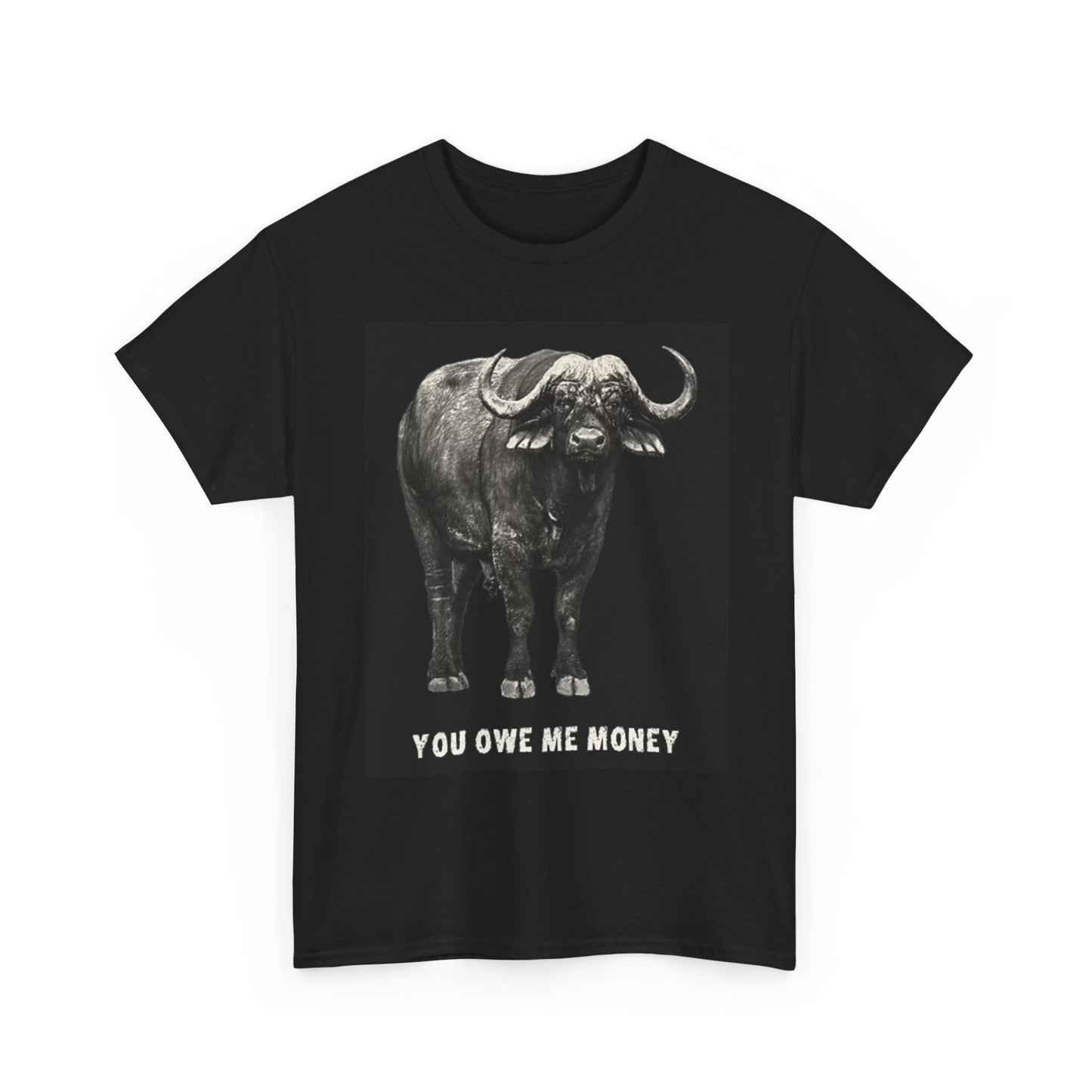 Stock Market Bull T Shirt Funny Graphic You Owe Me Money Unisex Heavy Cotton Tee