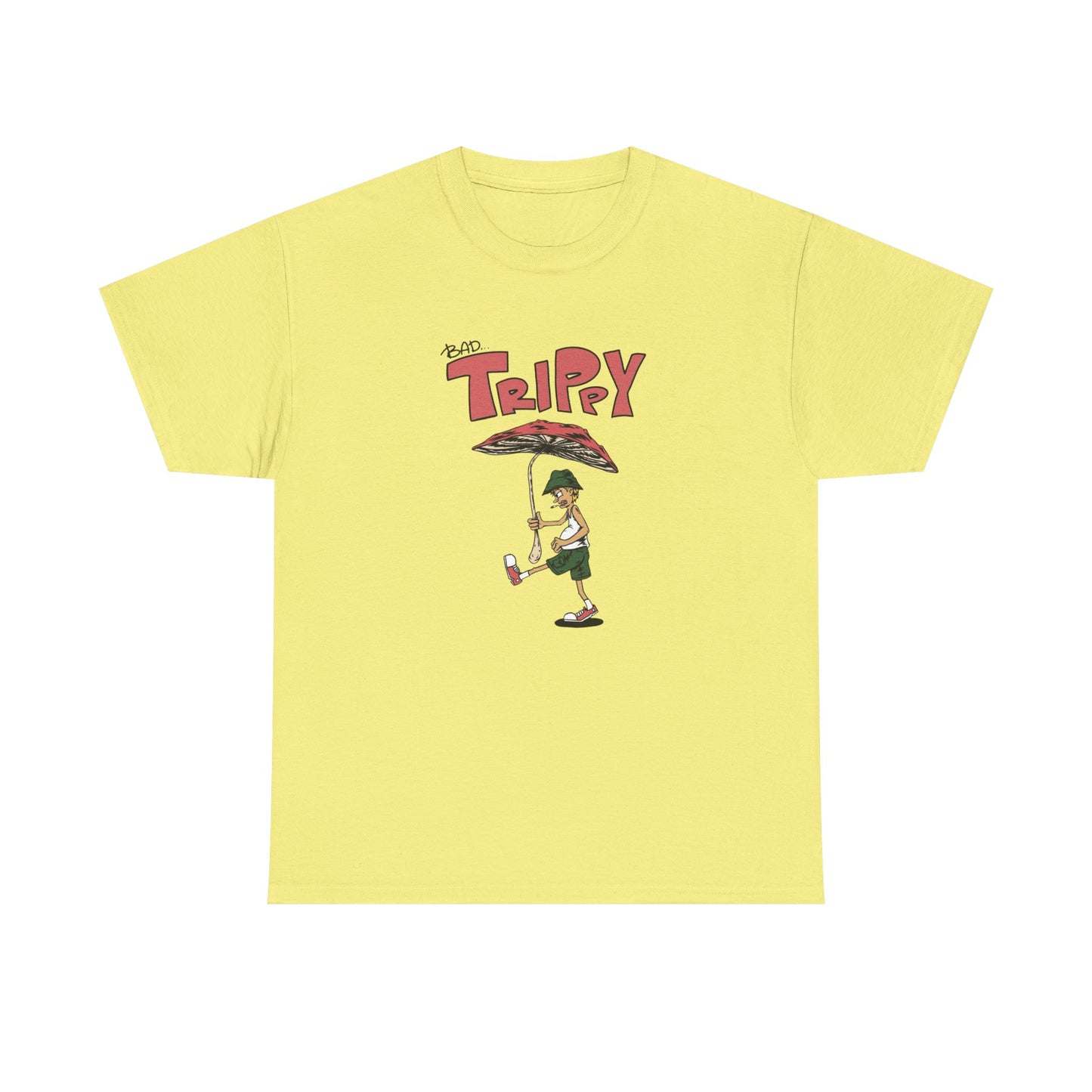 Bad Trippy Mushrooms Graphic T Shirt NEW Adult Unisex Heavy Cotton Tee