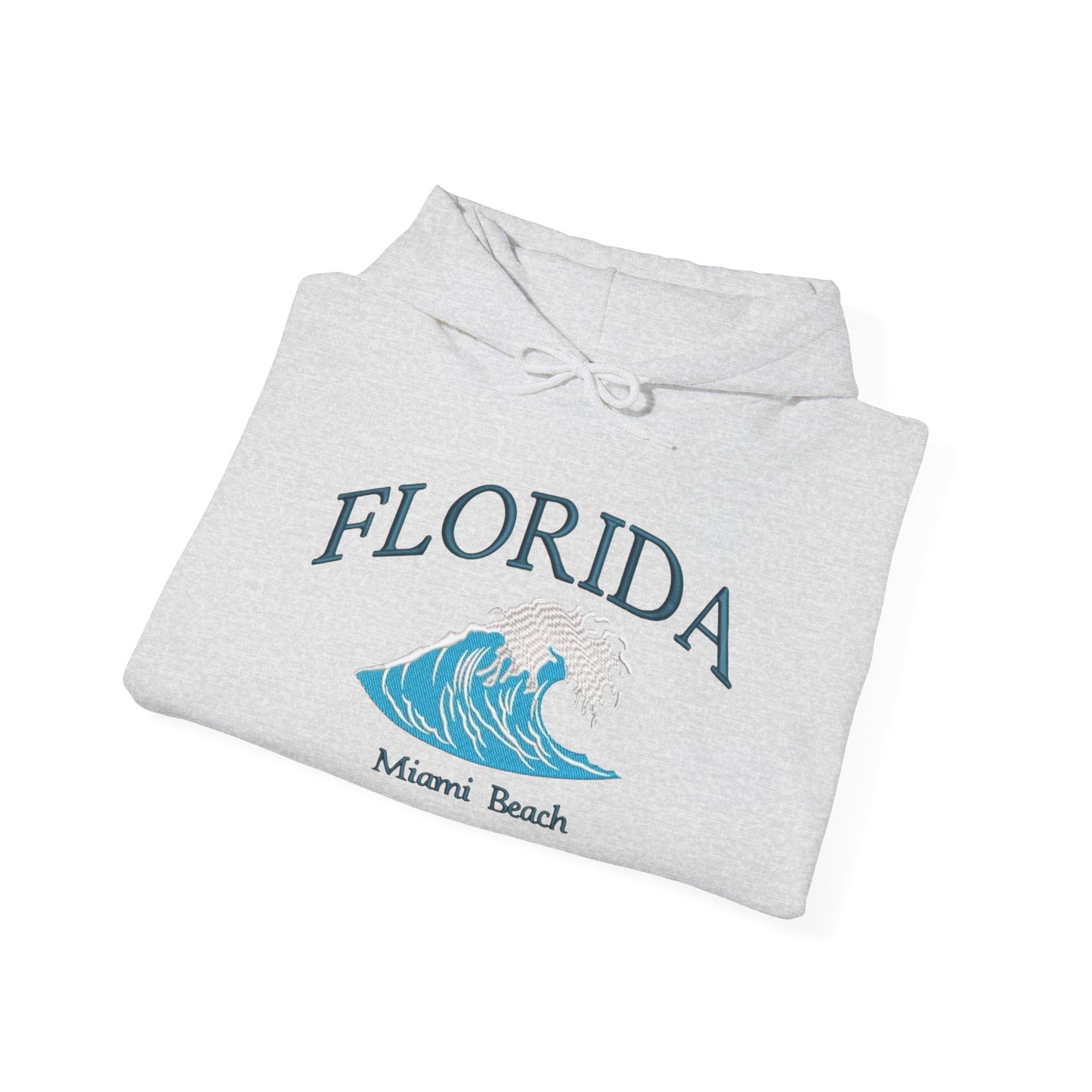 Florida Miami Beach Retro Graphic Hoodie Heavy Blend Sweatshirt NEW